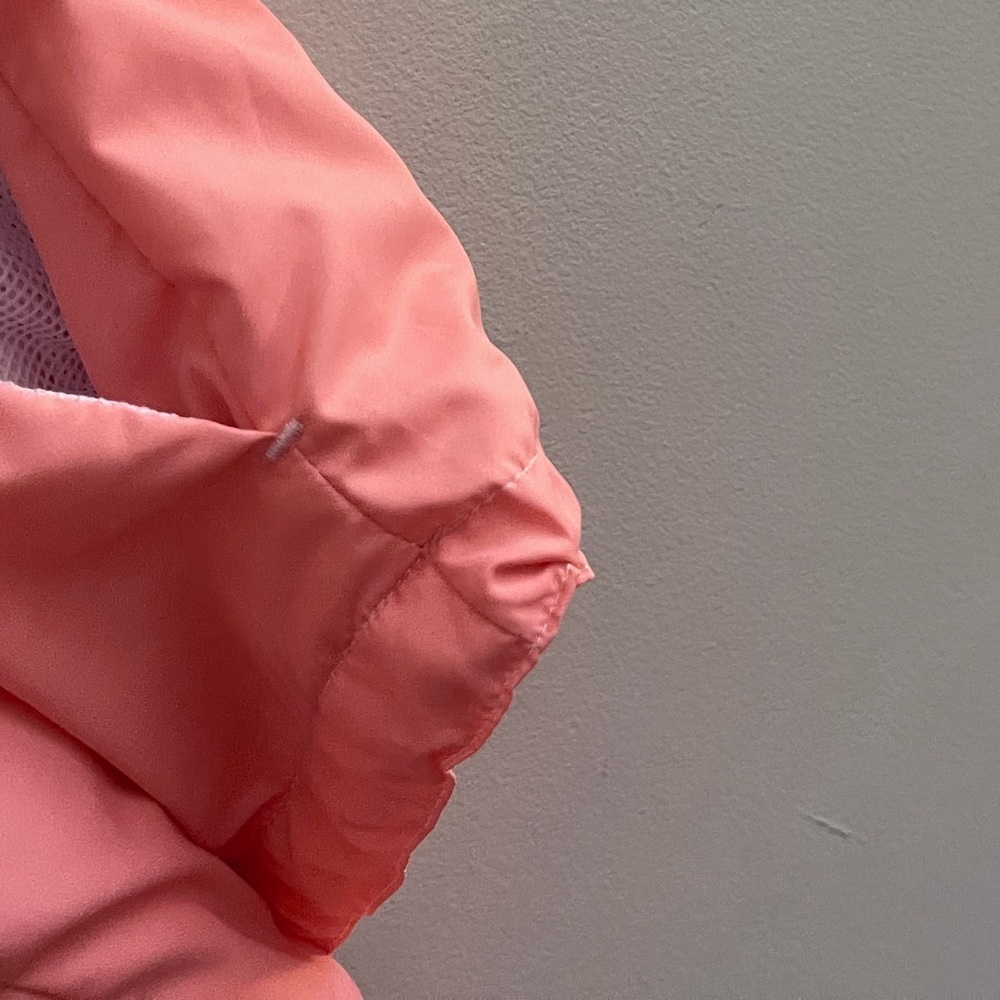 Peach Colored Track Jacket Window Breaker Athletic Apparel Walking Pullover - Picture 5 of 7